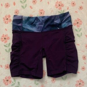 Purple and Blue Geometric lululemon biker shorts!